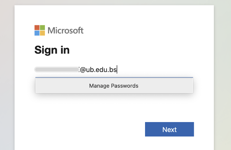 Use your UB email to sign in